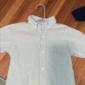 3t boys green / white seer sucker